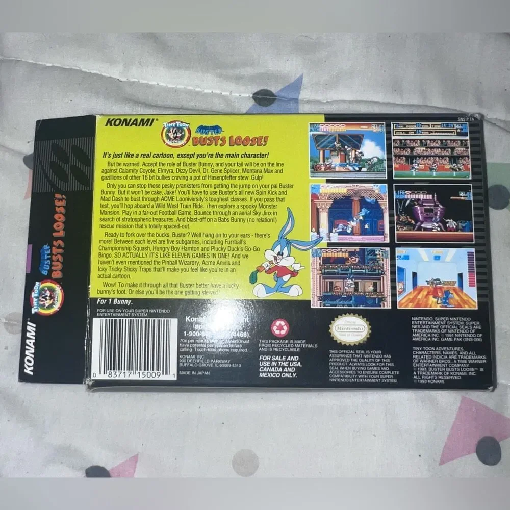 *BOX & BOOKLET ONLY* Tiny Toon Bust Loose box and booklet